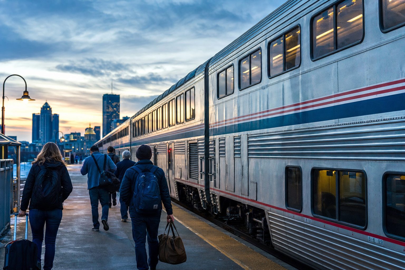 Overnight passenger train corridor through the eastern United States